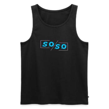 Soso - Men's Premium Organic Tank Top - black - Front - AI Model Male 178 light (178cm)