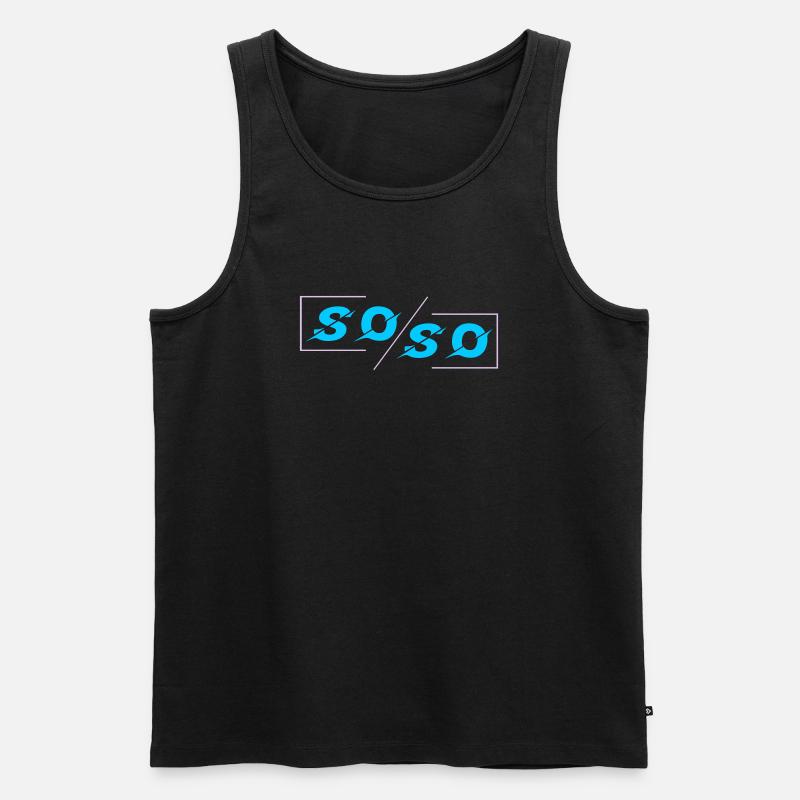 Soso - Männer Premium Bio Tank Top - Schwarz