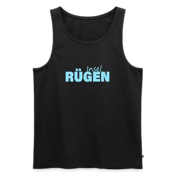 INSEL RÜGEN - Männer Premium Bio Tank Top - Schwarz - Vorne - Michal (187cm)