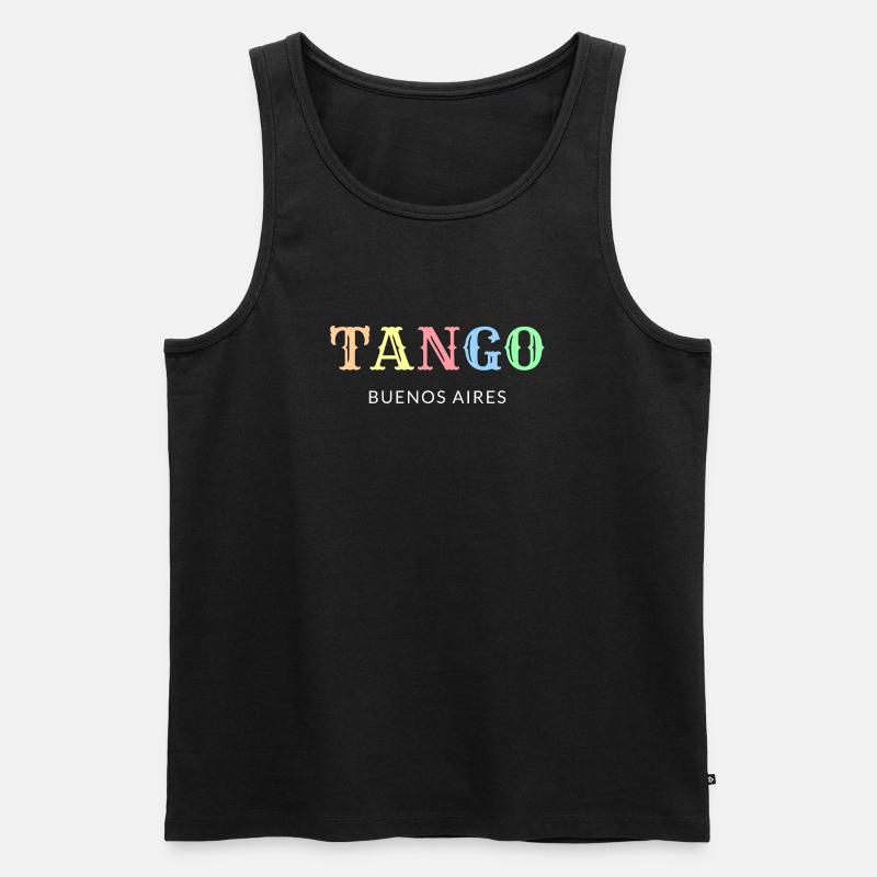 Tango Buenos Aires - Männer Premium Bio Tank Top - Schwarz