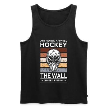 Hockey le mur - Débardeur bio Premium Homme - noir - Devant - Michal (187cm)