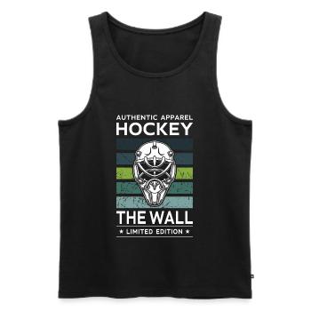 Hockey the Wall - Men's Premium Organic Tank Top - black - Front - AI Model Male 178 light (178cm)