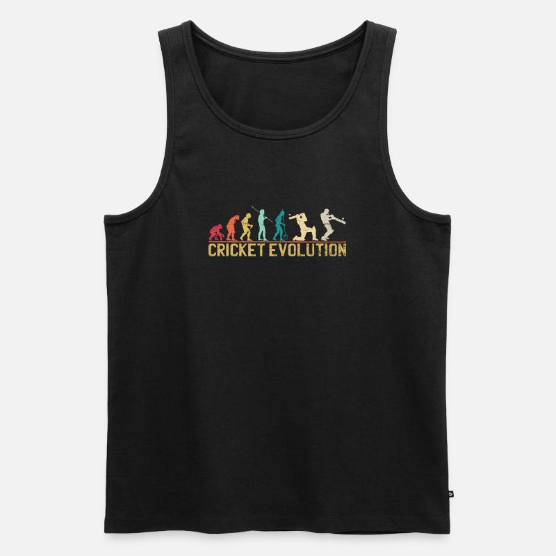 Cricket Evolution Themed Design - Men's Premium Organic Tank Top - black