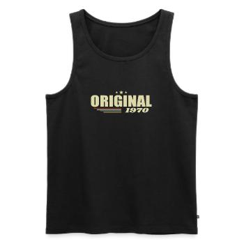 55th Birthday 55th Anniversary Original 1970 - Men's Premium Organic Tank Top - black - Front - AI Model Male 178 light (178cm)