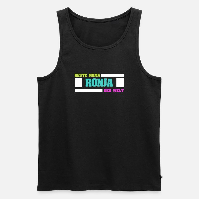 Mutter Ronja - Männer Premium Bio Tank Top - Schwarz
