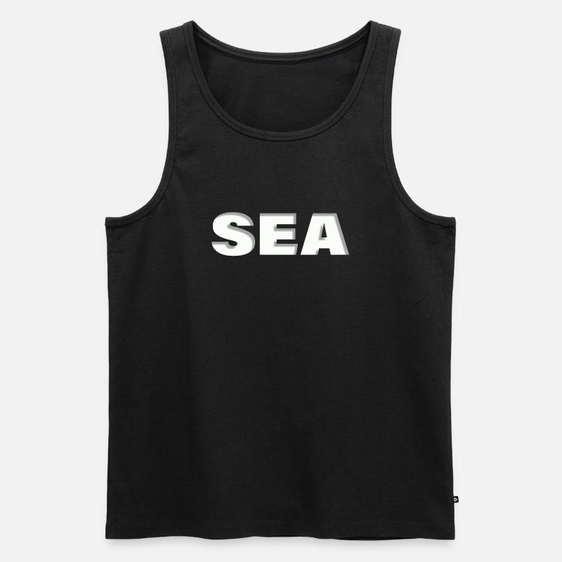 SEA - Männer Premium Bio Tank Top - Schwarz