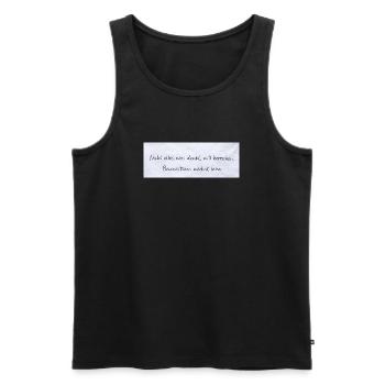 La conscience grandit en silence Citation - Débardeur bio Premium Homme - noir - Devant - AI Model Male 178 light (178cm)