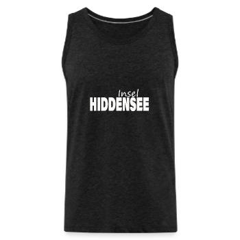 HIDDENSEE - Männer Premium Bio Tank Top - Anthrazit - Vorne - Alexander (188cm)