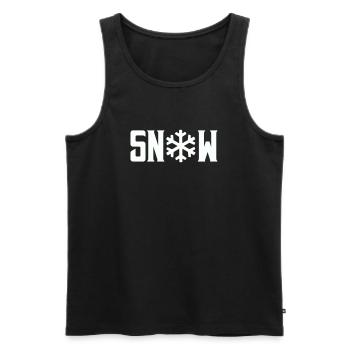 Snow - Men's Premium Organic Tank Top - black - Front - AI Model Male 178 light (178cm)