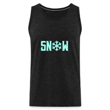 SNOW Snow Crystal - Men's Premium Organic Tank Top - charcoal grey - Front - Alexander (188cm)