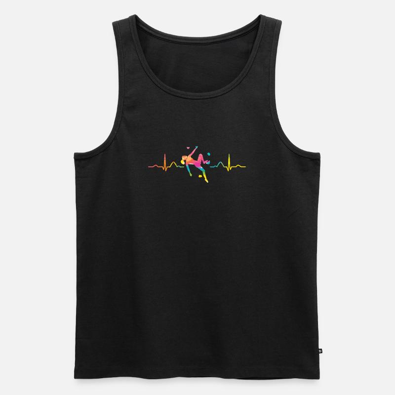 Boulderer Herzschlag Boulder Bouldern - Männer Premium Bio Tank Top - Schwarz