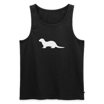 otter_tier_1 - Men's Premium Organic Tank Top - black - Front - Michal (187cm)