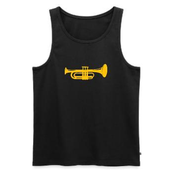 Trumpet - Men's Premium Organic Tank Top - black - Front - Michal (187cm)