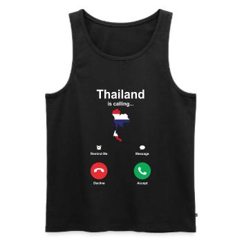 Thailand - Männer Premium Bio Tank Top - Schwarz - Vorne - Michal (187cm)