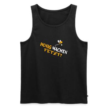Imkerei Honigmacher "Imker macht Honig" - Männer Premium Bio Tank Top - Schwarz - Vorne - AI Model Male 178 light (178cm)