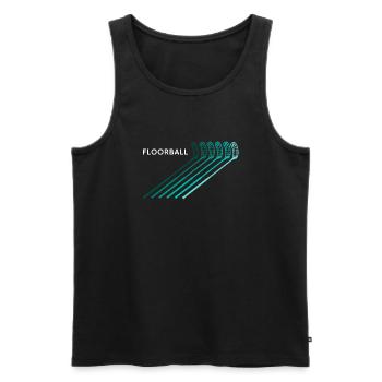 Floorball floorball « floorball bat » unihoc - Débardeur bio Premium Homme - noir - Devant - Michal (187cm)