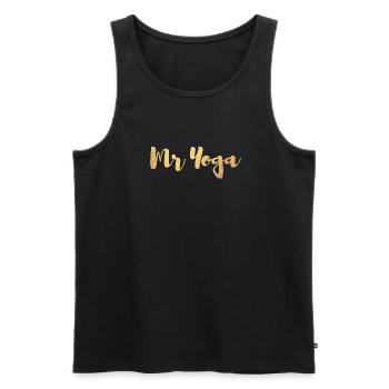 Mr. Yoga Partner Look Or Exclusif Couple Homme Homme - Débardeur bio Premium Homme - noir - Devant - Michal (187cm)