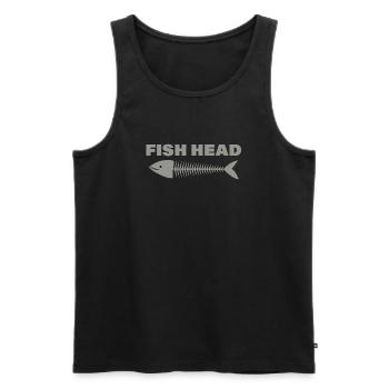 fish head - Men's Premium Organic Tank Top - black - Front - AI Model Male 178 light (178cm)