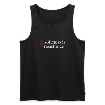 Elegant Feminine Lifestyle, Gentle - Men's Premium Organic Tank Top - black - Front - AI Model Male 178 light (178cm)