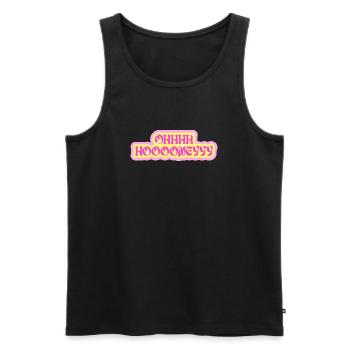 Ohhh hoooneyyy "Oh Honey" Neon Bubble Typography - Men's Premium Organic Tank Top - black - Front - AI Model Male 178 light (178cm)