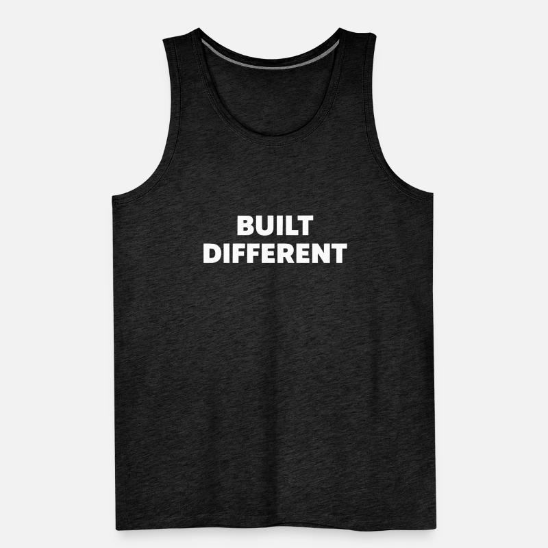 Built Different – Bold Statement Typography Men's Premium Organic Tank Top