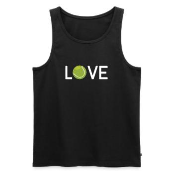 Tennis-Liebhaber - Männer Premium Bio Tank Top - Schwarz - Vorne - AI Model Male 178 light (178cm)