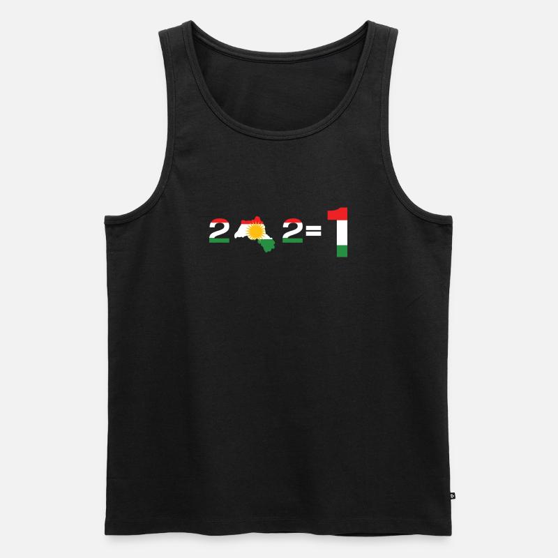 Kurdistan 2+2= 1  - Männer Premium Bio Tank Top - Schwarz