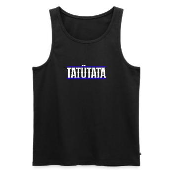 Tatuetata_- - Débardeur bio Premium Homme - noir - Devant - Michal (187cm)