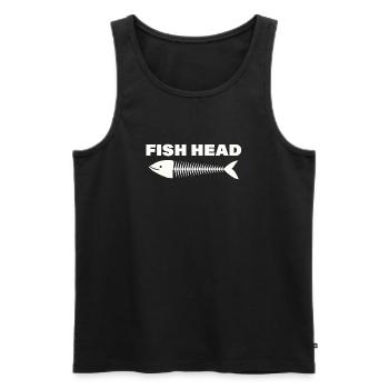fish head - Men's Premium Organic Tank Top - black - Front - AI Model Male 178 light (178cm)