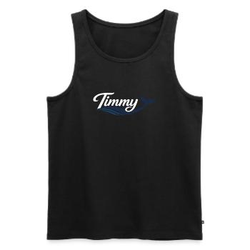 Timmy Wal - Typografie - Männer Premium Bio Tank Top - Schwarz - Vorne - AI Model Male 178 light (178cm)