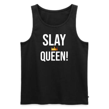 Slay Queen! - Männer Premium Bio Tank Top - Schwarz - Vorne - Michal (187cm)