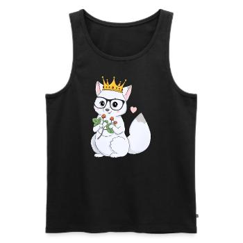 Cute arctic fox - Men's Premium Organic Tank Top - black - Front - AI Model Male 178 light (178cm)