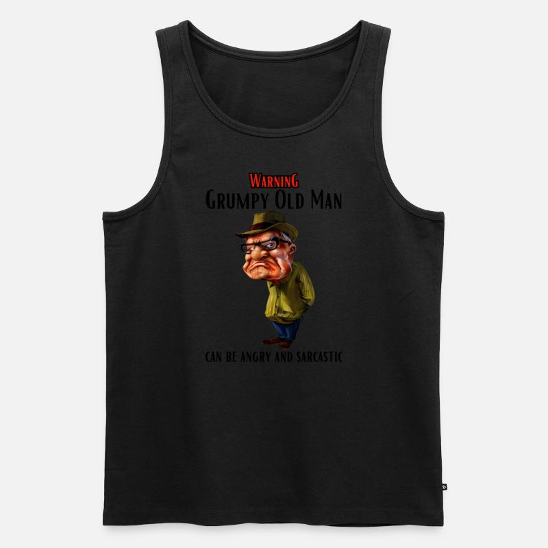 Warning Grumpy Old Man - Men's Premium Organic Tank Top - undefined