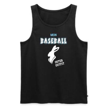 Baseball Oster Outfit Ostergeschenk Baseballer - Männer Premium Bio Tank Top - Anthrazit - Vorne - Alexander (188cm)