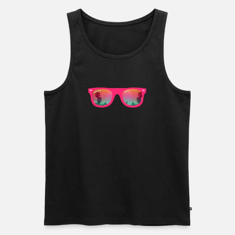 Sunglasses - Sonnenbrille - Männer Premium Bio Tank Top - Schwarz