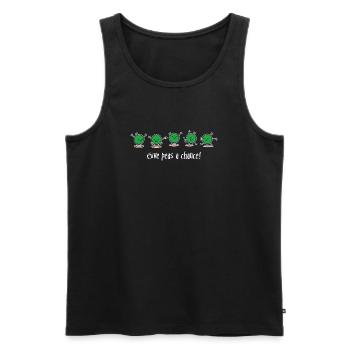 Give Peas a Chance! (dark) - Männer Premium Bio Tank Top - Schwarz - Vorne - AI Model Male 178 light (178cm)