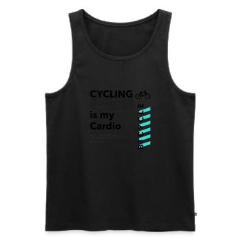 Le cyclisme comme vélo de cardio-training Mobility - Débardeur bio Premium Homme - noir - Devant - Michal (187cm)