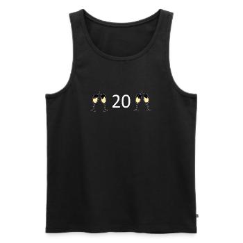20e anniversaire 20 ans - Débardeur bio Premium Homme - noir - Devant - Michal (187cm)