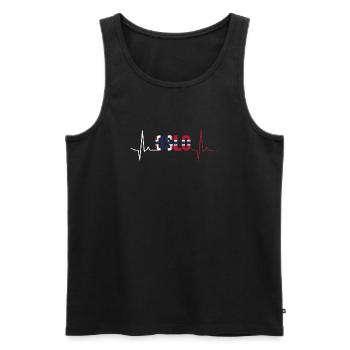 Oslo Herzschlag - Männer Premium Bio Tank Top - Schwarz - Vorne - AI Model Male 178 light (178cm)