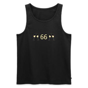 66th Birthday 66 Years Jubilee 66 Number 66 - Men's Premium Organic Tank Top - black - Front - AI Model Male 178 light (178cm)