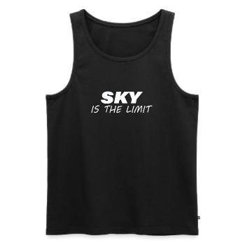 IL N’Y A PAS DE LIMITE - Débardeur bio Premium Homme - noir - Devant - AI Model Male 178 light (178cm)