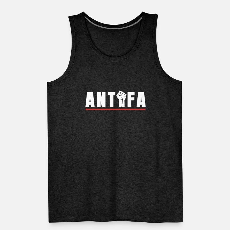 Protestation antifa, déclaration antifasciste Débardeur bio Premium Homme