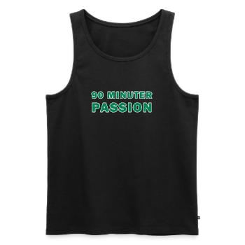 90 Minutes Passion - Men's Premium Organic Tank Top - black - Front - AI Model Male 178 light (178cm)