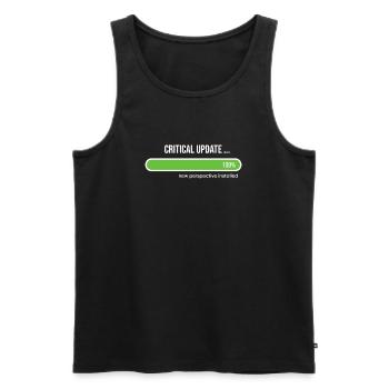 Critical Update New Perspective Installed - Men's Premium Organic Tank Top - black - Front - Michal (187cm)