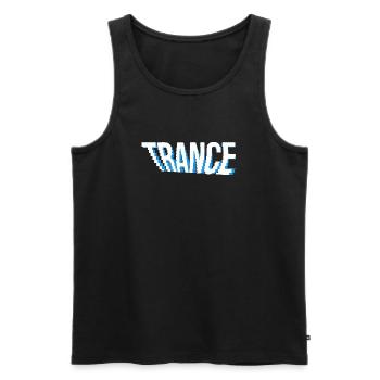 trance music logo design. - Men's Premium Organic Tank Top - black - Front - AI Model Male 178 light (178cm)