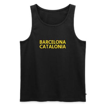Lyrique Barcelone – Catalogne - Débardeur bio Premium Homme - noir - Devant - AI Model Male 178 light (178cm)