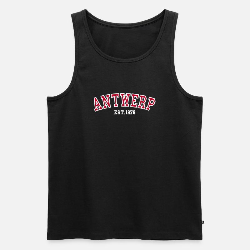Antwerpen gegründet 1976 - Männer Premium Bio Tank Top - Schwarz