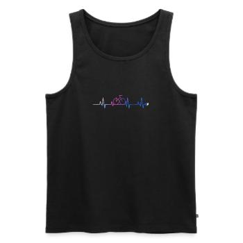 Bicycle Heart Gradient - Men's Premium Organic Tank Top - black - Front - AI Model Male 178 light (178cm)