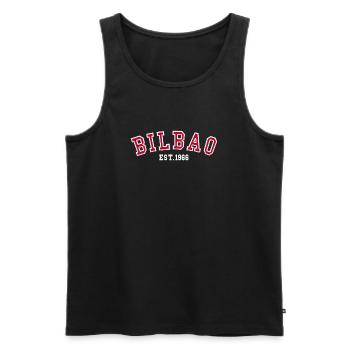 Bilbao Est. 1966 - Men's Premium Organic Tank Top - black - Front - AI Model Male 178 light (178cm)