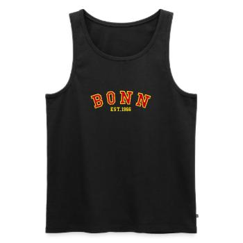 Bonn gegründet 1966 - Männer Premium Bio Tank Top - Schwarz - Vorne - Michal (187cm)